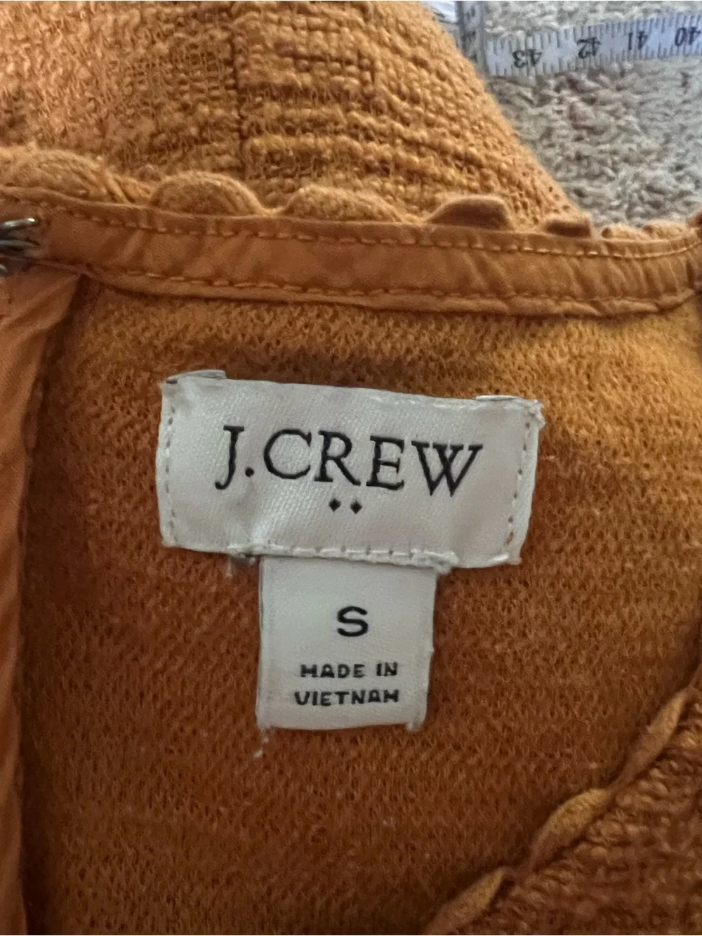 J. Crew Sleeveless Textured Tank - Orange/yellow